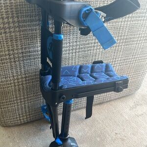 Blue and Black Knee Walker